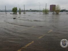 Überschwemmung in Kiew: Parks unter Wasser