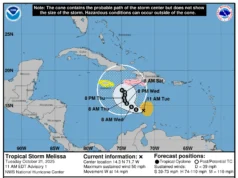Warum der langsame Verlauf des tropischen Sturms Melissa in der Karibik gefährlich ist
